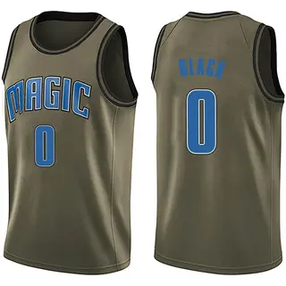Men's Anthony Black Orlando Magic Green Salute to Service Jersey - Swingman