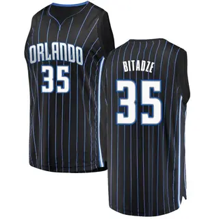 Men's Goga Bitadze Orlando Magic Black Jersey - Statement Edition - Fast Break