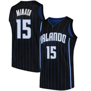 Men's Justin Minaya Orlando Magic Black Jersey - Statement Edition - Swingman