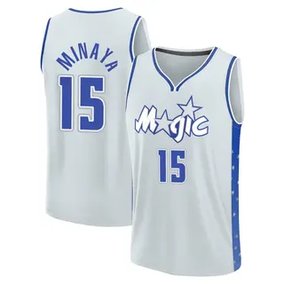 Men's Justin Minaya Orlando Magic Silver 2025/26 City Edition Jersey - Fast Break