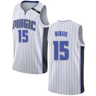 Men's Justin Minaya Orlando Magic White Jersey - Association Edition - Swingman