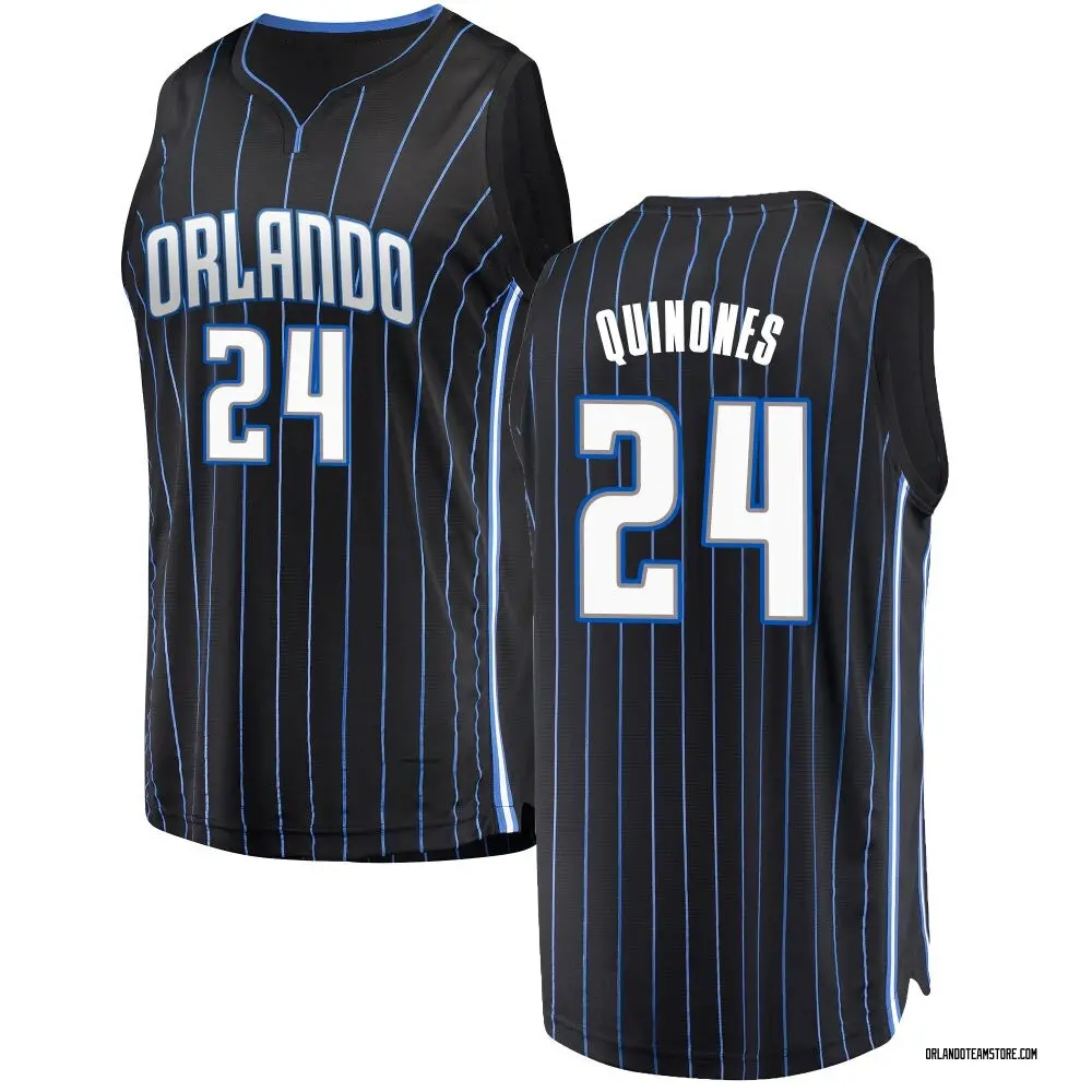 Men's Lester Quinones Orlando Magic Black Jersey - Statement Edition - Fast Break