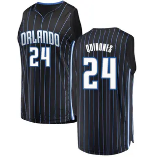 Men's Lester Quinones Orlando Magic Black Jersey - Statement Edition - Fast Break