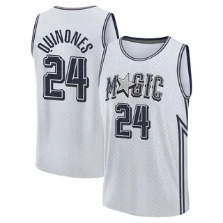 Men's Lester Quinones Orlando Magic Silver 2024/25 City Edition Jersey - Fast Break