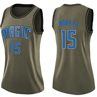 Women's Justin Minaya Orlando Magic Green Salute to Service Jersey - Swingman