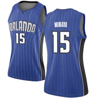 Women's Justin Minaya Orlando Magic Royal Jersey - Icon Edition - Swingman