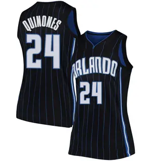 Women's Lester Quinones Orlando Magic Black Jersey - Statement Edition - Swingman