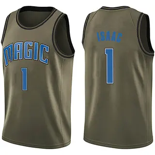Youth Jonathan Isaac Orlando Magic Green Salute to Service Jersey - Swingman