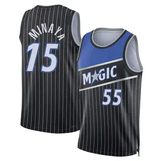 Youth Justin Minaya Orlando Magic Black 2024/25 Statement Edition Jersey - Swingman