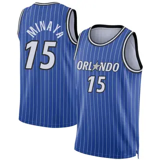 Youth Justin Minaya Orlando Magic Blue 2024/25 Icon Edition Jersey - Swingman