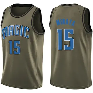 Youth Justin Minaya Orlando Magic Green Salute to Service Jersey - Swingman