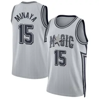 Youth Justin Minaya Orlando Magic Silver 2024/25 City Edition Jersey - Swingman