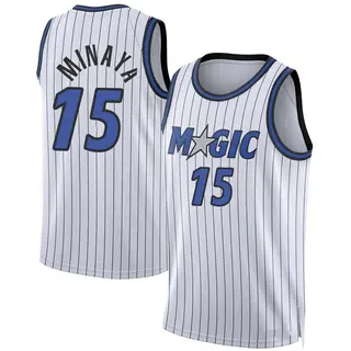 Youth Justin Minaya Orlando Magic White 2024/25 Association Edition Jersey - Swingman